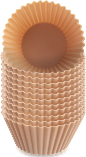 Silikonski modelčki za muffine, bež, 5,5 cm, 12 kos