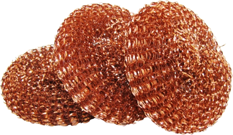 Kovinska žičnata gobica z bakreno površino TORO, 3 kosi