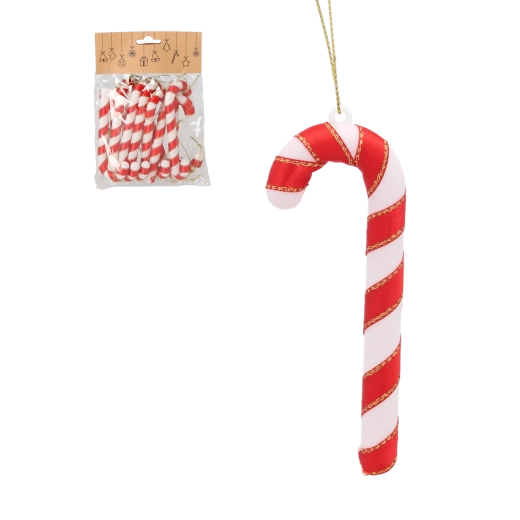 Komplet božičnih okraskov lizike 12 cm – 12 kosov