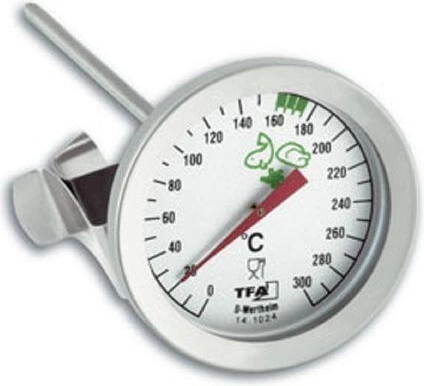 Nerjavno vbodni termometer do 300 °C s sponko