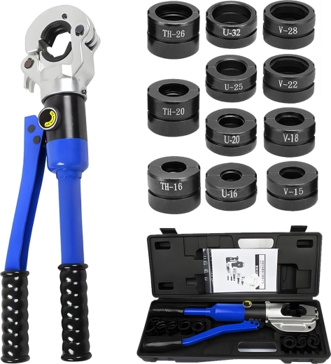 Hydraulic hand crimping pliers PRASKA 12 t for PEX/PERT with dies - 1 pc