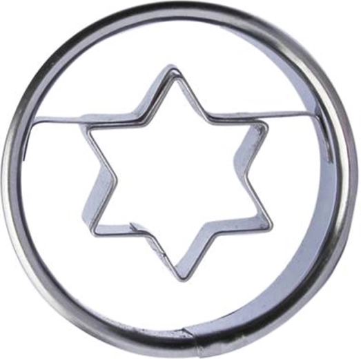 Modelček za piškote krog–zvezdica 4 cm