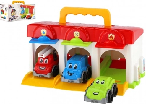 Garaža z avtomobilčki in dodatki Technok Toys