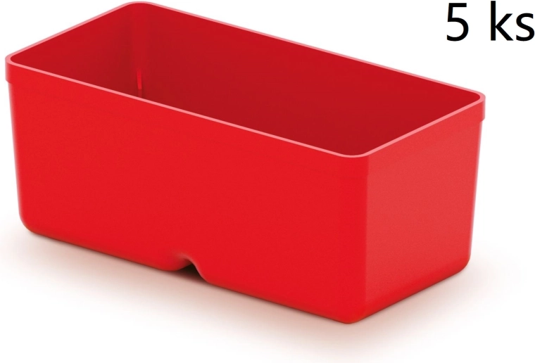 Set 5 plastičnih škatel za orodje Unite Box, rdeča, 110 × 55 × 132 mm