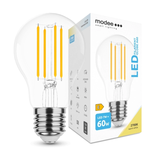 Modee LED žarnica Filament A60 7 W E27, 806 lm, toplo bela