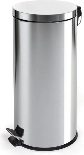 nerjavno jeklen pedalni koš za odpadke 30 l s plastičnim vložkom