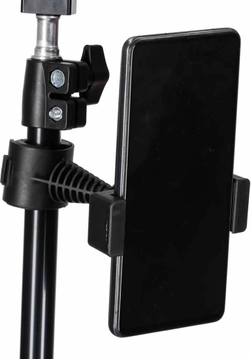 Phone holder and in-line cable control