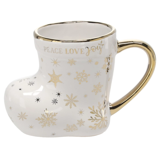 Nežna porcelanasta glazura in zlate podrobnosti