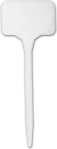 Plastične označevalne tablice za rastline 15 × 5,5 cm, bele, 10 kos