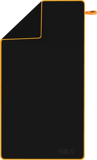 Hitro sušeča mikrovlaknena brisača NILS NCR12 črna/oranžna