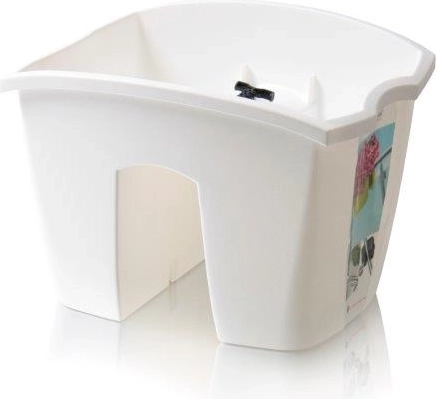 Korito za ograjo Crown 24,2 cm – belo