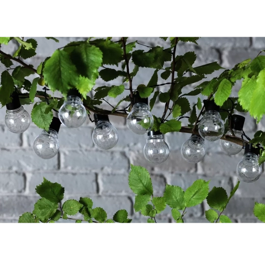 Sončna vrtna girlanda 3,8 m z 10 LED, toplo bela