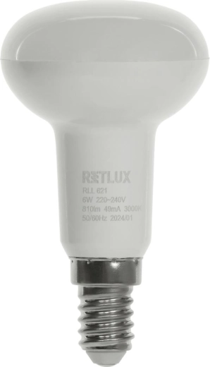 LED reflector bulb RETLUX R50 E14 6 W warm white