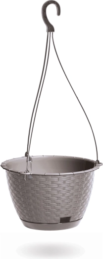 Viseč lonček Ratolla Round W 24,3 cm, barva mocca