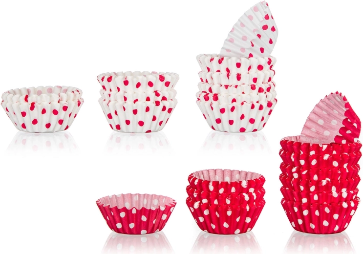 Papirnati slaščičarski košarice DOTS mix 3 × 2,1 cm (200 kos)