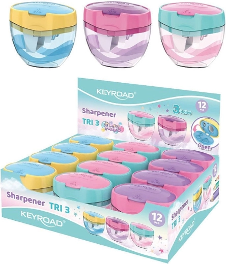 Šilček Keyroad Tri Plus pastelni, s tremi odprtinami in velikokapacitetnim vsebnikom