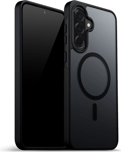 Hibridni mat etui z magnetom MagSafe za Samsung Galaxy A37 / A36 – črn