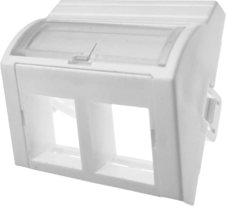 Adapter 45×45 z kotom, 2× RJ45