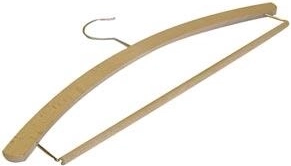 Leseno moško obešalo z vrtljivim kavljem, voskano, velikost L