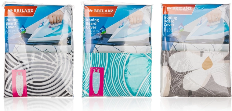 Bombažna prevleka za likalno desko, mešani dekorji 110 × 30 / 114 × 34 cm