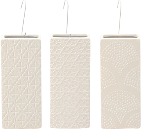 Ceramic radiator air humidifier, white assorted patterns (6 pcs)