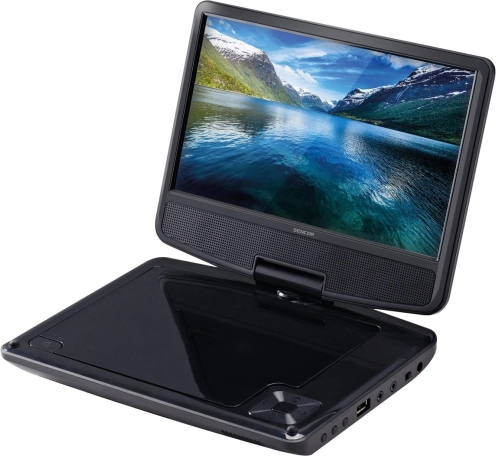 Prenosni DVD-predvajalnik 9" z vrtljivim TFT LCD, črn