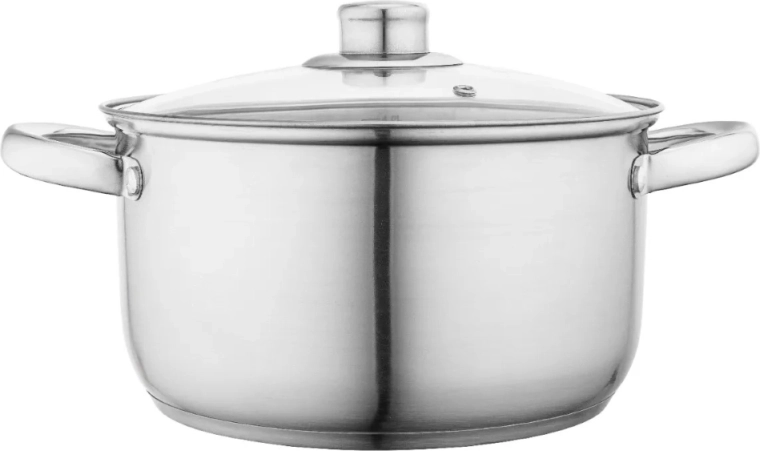 ALTOM DESIGN nerjaveč lonec Fabio 22 cm, 4,7 l s steklenim pokrovom