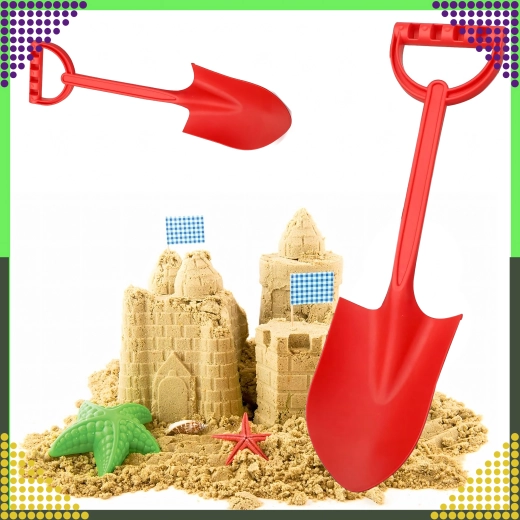Lopatica za pesek XXL 64 cm – plastična otroška lopata z močnim ročajem