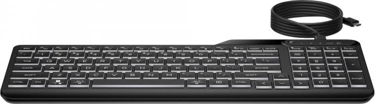 HP 400 osvetljena žična tipkovnica črna