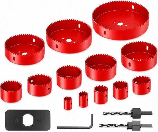 Renew Force Hole Saw Set for Wood 19–127 mm, 16 Pieces