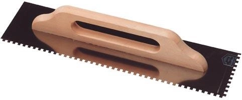 Nerjavno jekleno gladilo z zobmi 6 × 6 mm, 500 × 130 mm