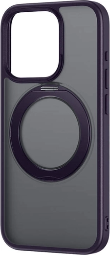 Baseus SkyRing Magnetic ovitek s stojalom za iPhone 14 Pro Max + kaljeno steklo in čistilni komplet vijoličen