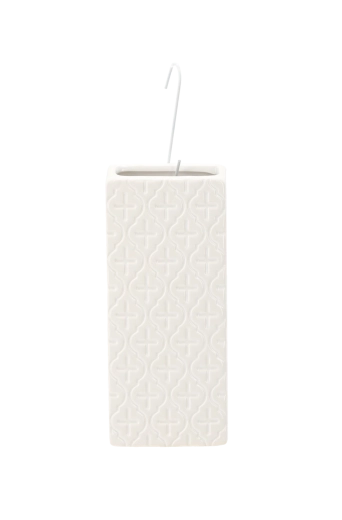 Elegant white design with embossed pattern