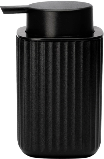 Elegant matte black ribbed design