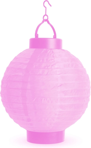 LED-lampion z zelenim senčnikom – Rožnata