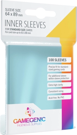 Gamegenic notranji prozorni ovitki za karte standard 63 × 88 mm (100 kos)