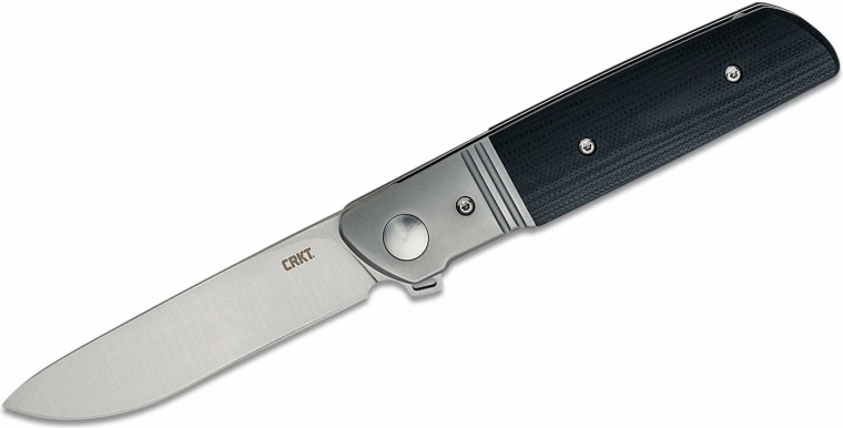 CRKT Bamboozled črni žepni nož z asistiranim odpiranjem, D2, G10