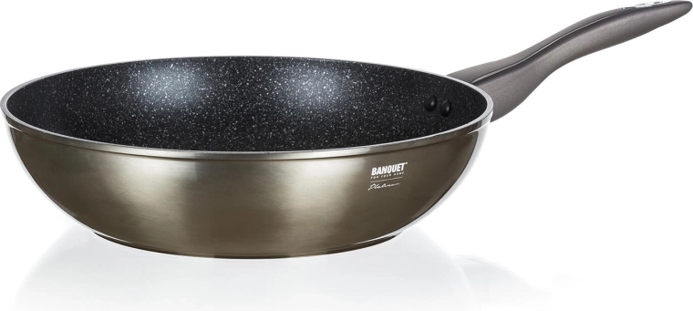 Wok ponev 28 cm METALLIC PLATINUM z nelepljivo prevleko