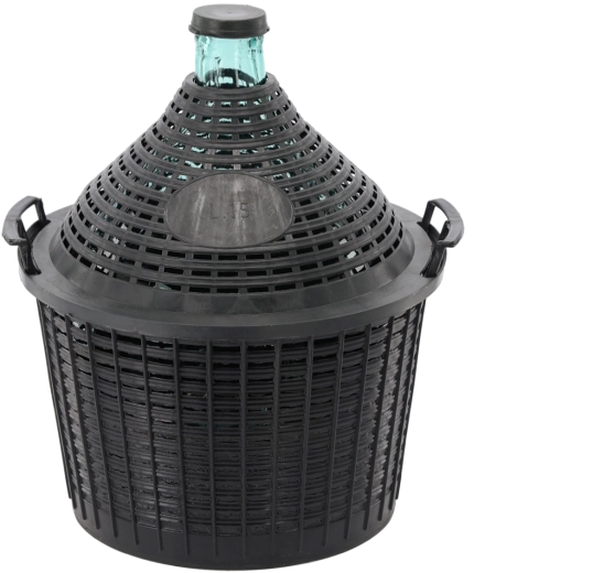 Steklen demižon v košu 15 l