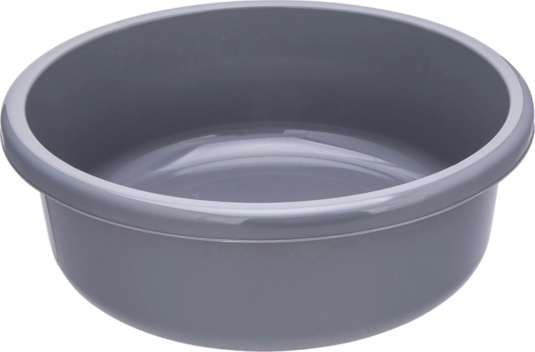 Okrogla plastična posoda 20 l siva 46 cm
