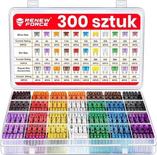 Komplet avtomobilskih varovalk 300 kosov 2–40 A