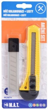 Odrezovalni nož 18 mm s kompletom 10 rezil – akcijski set