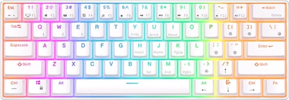 Mehanska tipkovnica Royal Kludge RK61 RGB bela