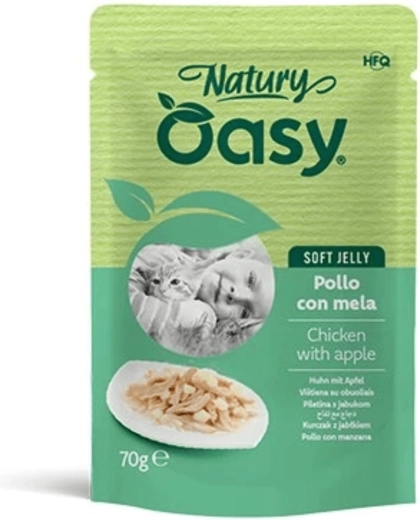 Oasy Natury Soft Jelly piščanec z jabolkom vrečka 70 g