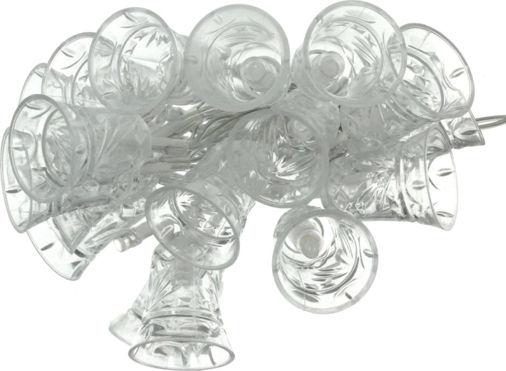 Svetlobna girlanda z zvončki, 20 LED, topla bela