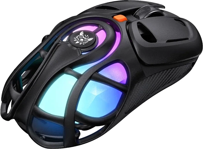 Igralna miška ONIKUMA z odprtim dizajnom in RGB, tri‑mode