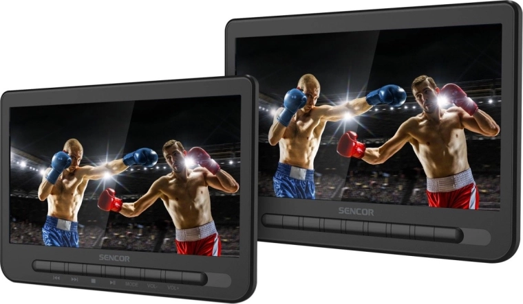 Sencor prenosni dvojni DVD predvajalnik z dvema 10" LCD zaslonoma