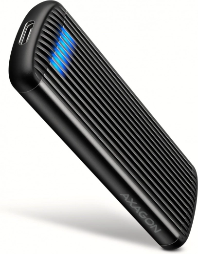 AXAGON EEM2-SC aluminijasto brezvijačno ohišje za M.2 NVMe SSD z USB‑C 3.2 Gen 2 10 Gb/s, sivo