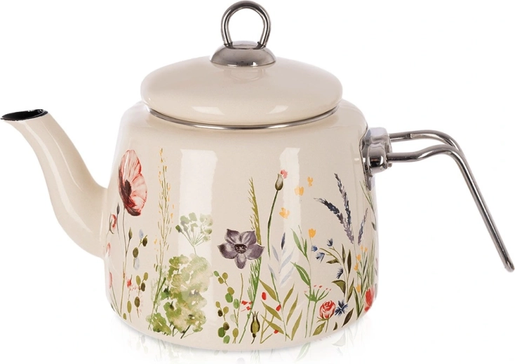 Emajliran kremni čajnik Maki 1,6 l