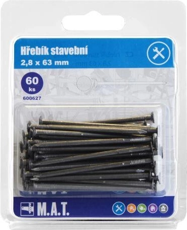 Gradbeni žeblji 63 × 2,8 mm, 60 kos